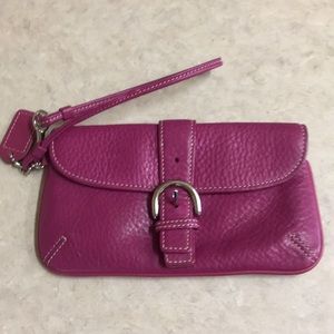 Vintage Magenta Coach Wristlet